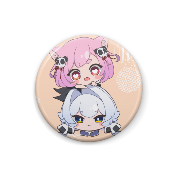 ぱんめめ三周年缶バッジ（めめこ絵１）