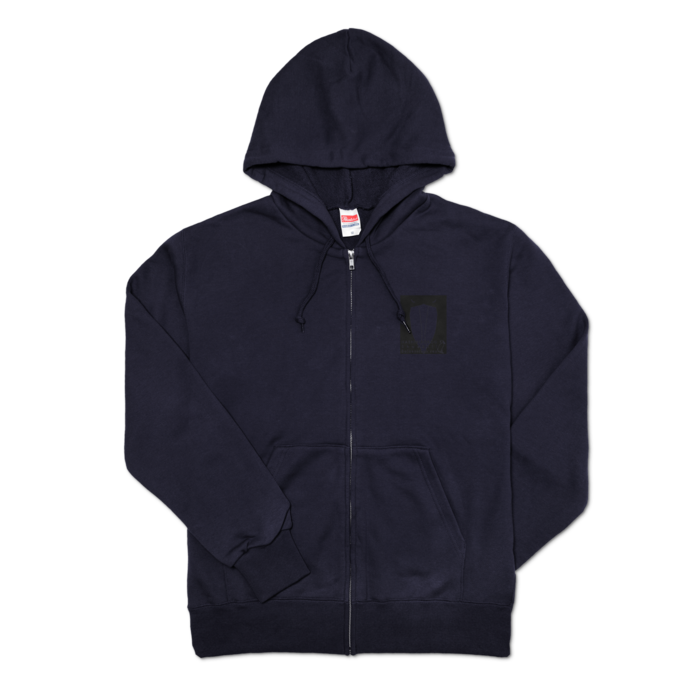 ジップパーカー - M - 左胸(3)　ネイビー