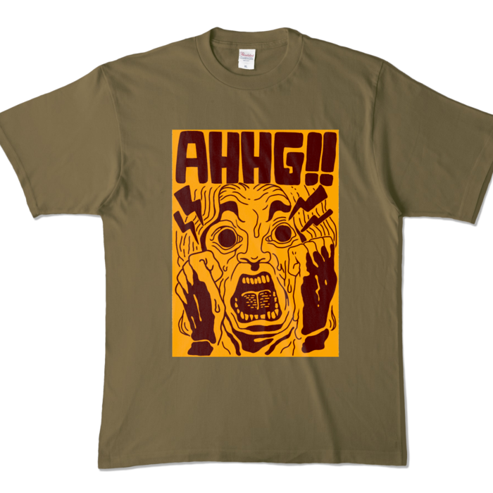 カラーTシャツ - XL - オリーブ (濃色)