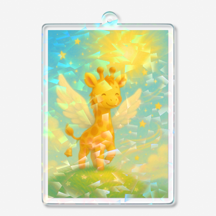 ホログラムアクリルキーホルダー - 70 × 70mm