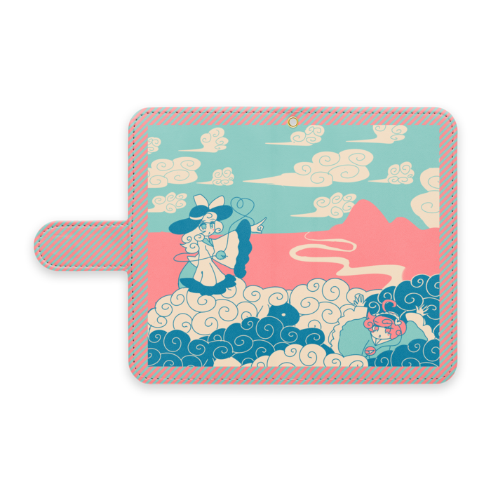 手帳型Androidケース - S - ストラップ穴 あり