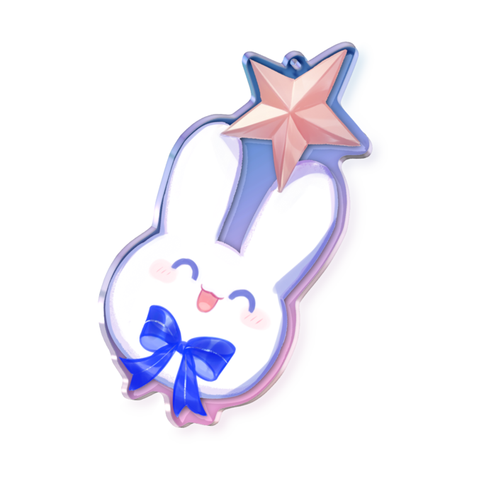 オーロラアクリルキーホルダー - 100 × 100mm