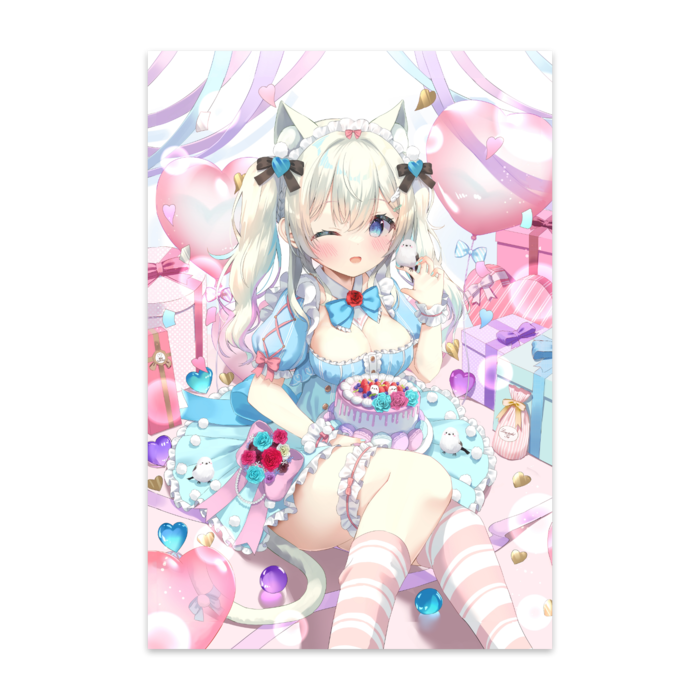 ウィンク 猫耳