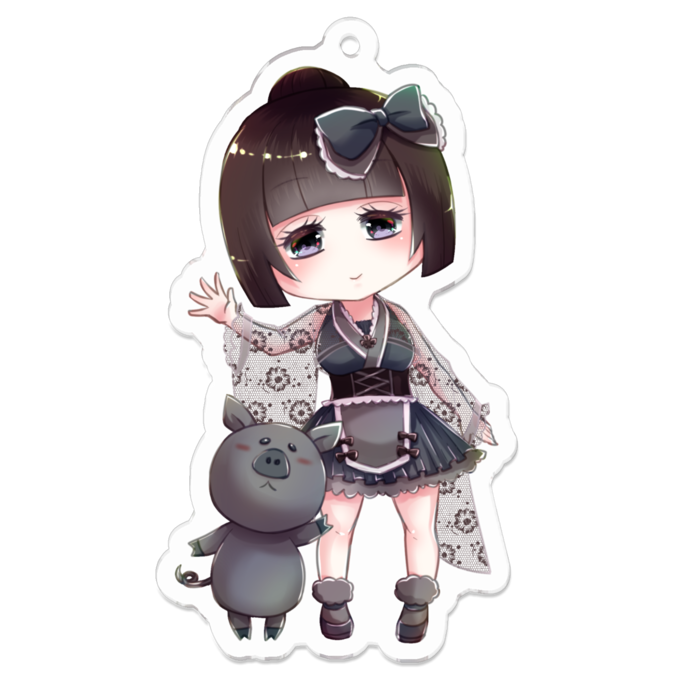 黒 - 70 x 70 (mm)