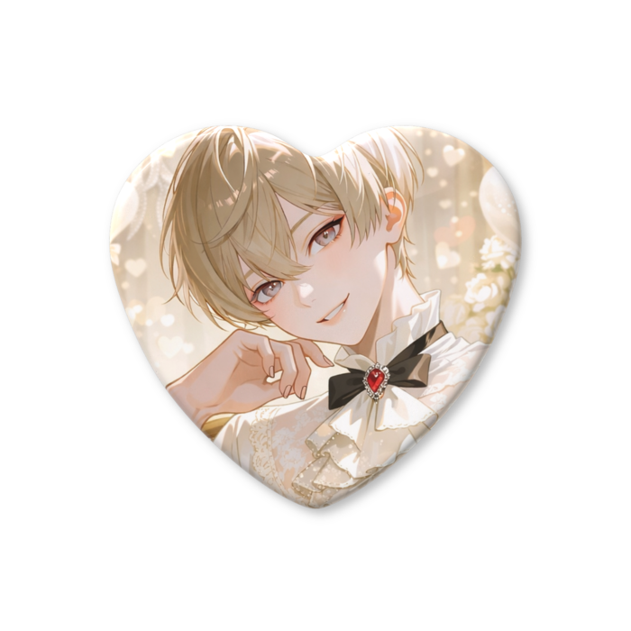 2026バレンタインハート缶バッジD