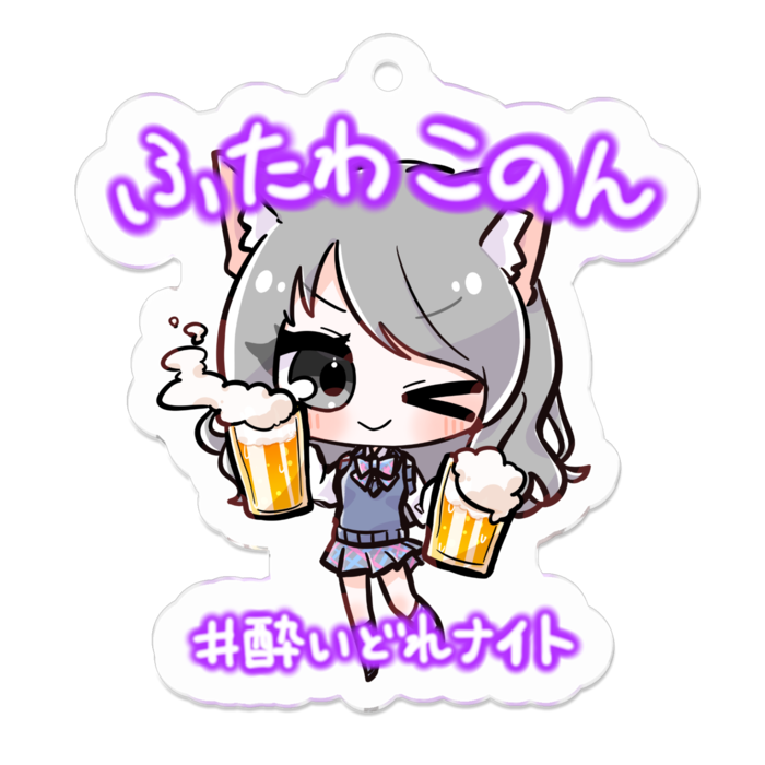 アクリルキーホルダー(コーティング) - 50 x 50 (mm)