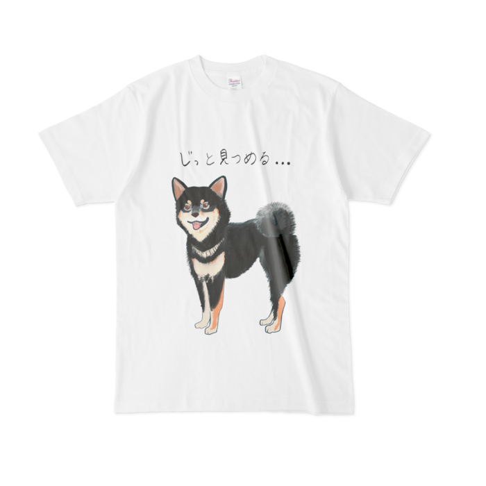 Tシャツ - L - 白 - 黒柴
