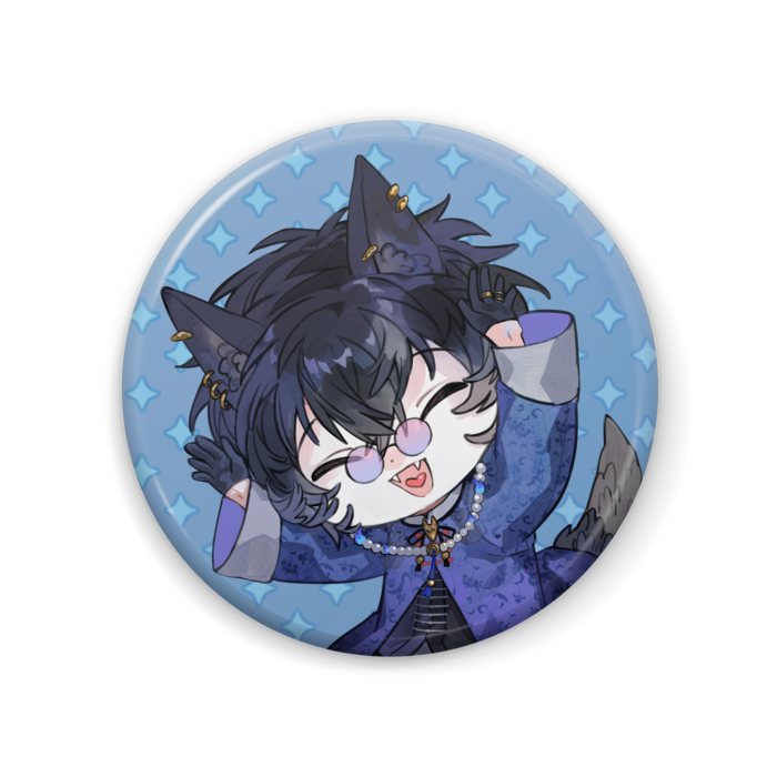 コンコン九咲 缶バッジ～眼鏡あり～ 57mm