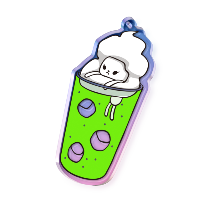 オーロラアクリルキーホルダー - 70 × 70mm