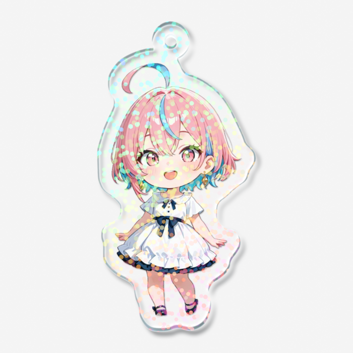 ホログラムアクリルキーホルダー - 50 × 50mm