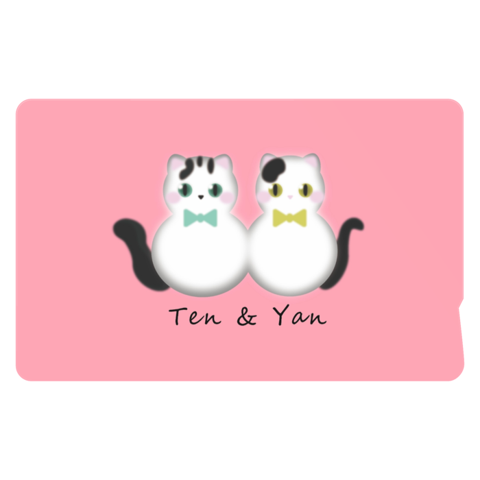 ICカードステッカー ピンク 約85.7x53.9(mm)(7)
