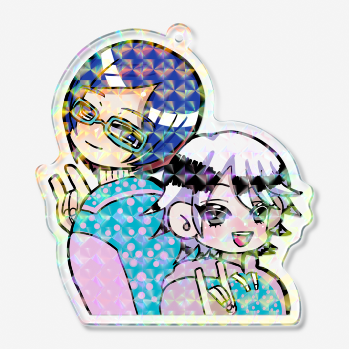 ホログラムアクリルキーホルダー - 70 × 70mm