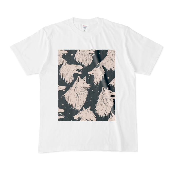 オオカミTシャツ - M - 白