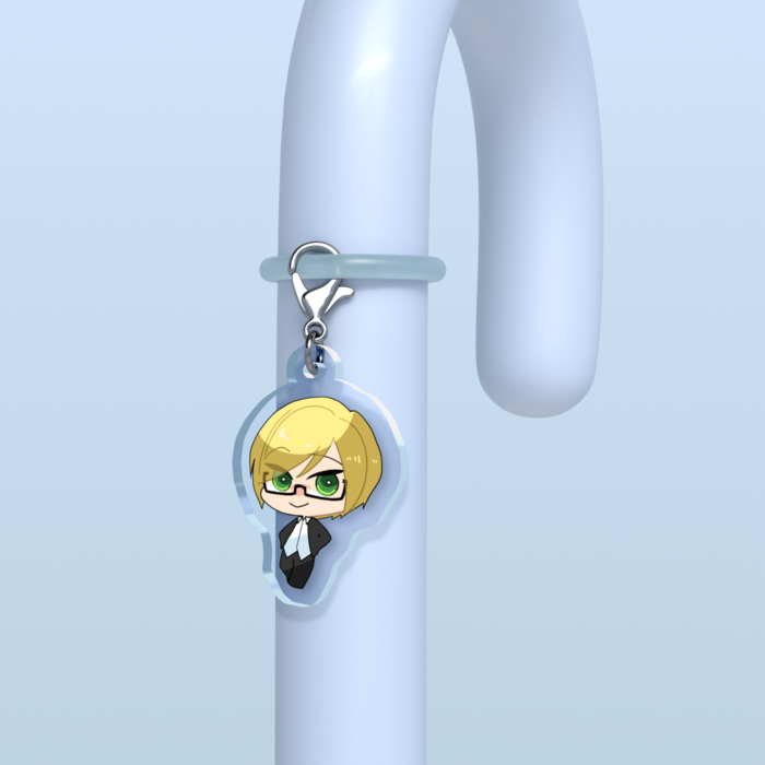 めじるしチャーム - 30 × 30mm【いなり】クリア