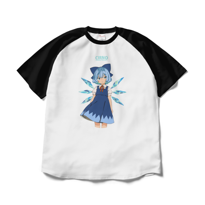 ラグランTシャツ - XL - ホワイト×ブラック
