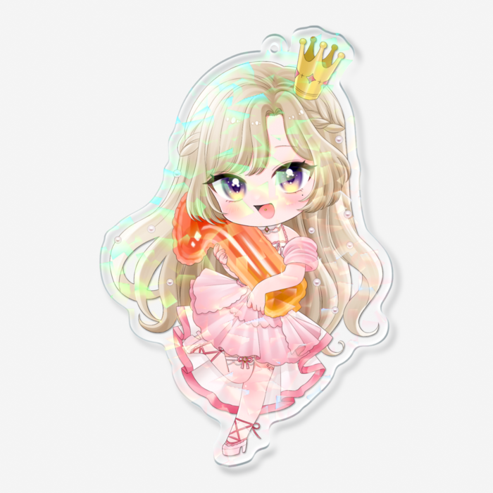 ホログラムアクリルキーホルダー - 100 × 100mm