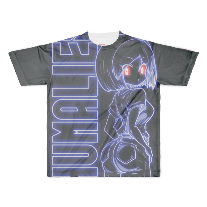 【ブルー】フルグラフィックTシャツ - XL - 正面印刷のみ