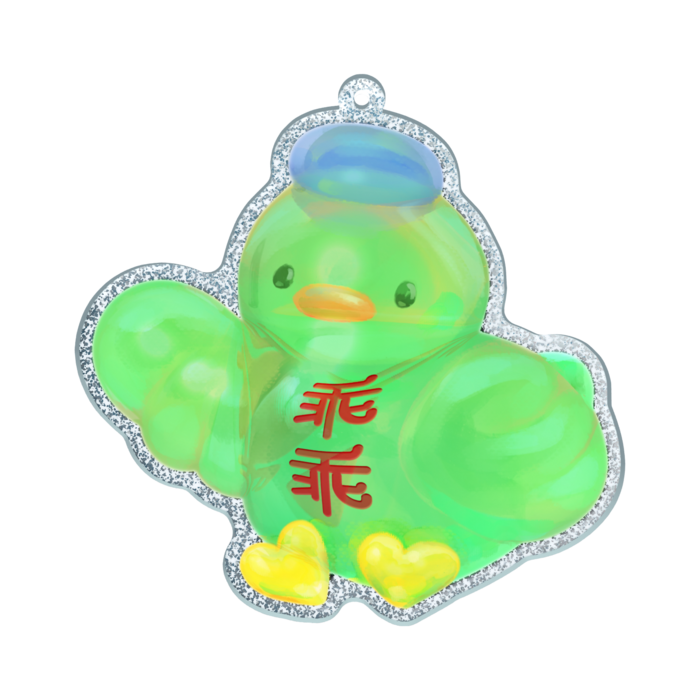 ラメアクリルキーホルダー - 70 × 70mm