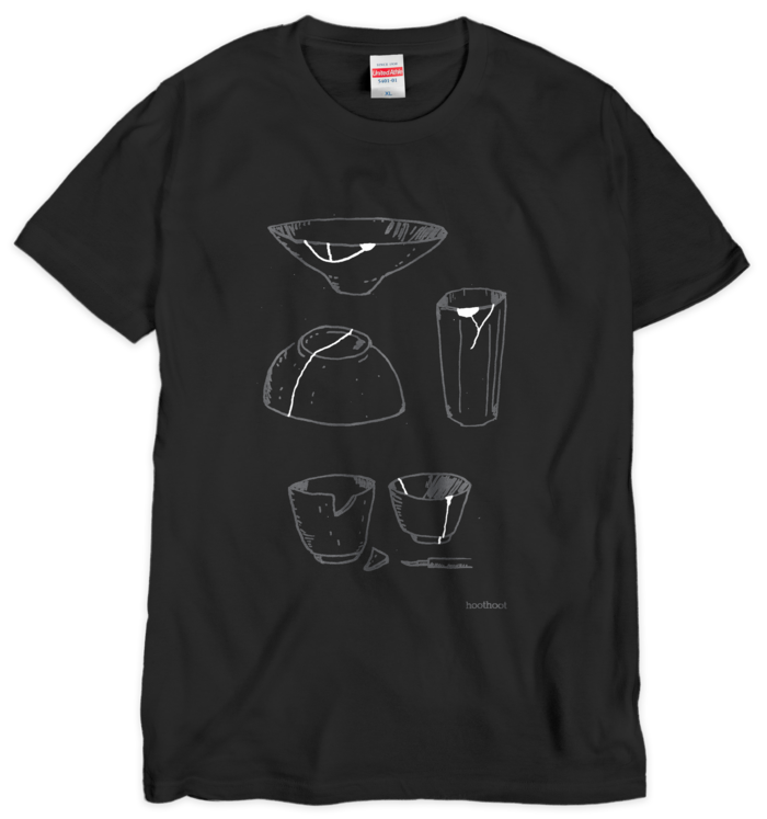 器の景色Tシャツ(シルクスクリーン印刷) - XL - 2色(1)