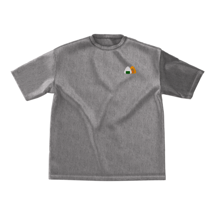 おにぎりビッグシルエットグレーTシャツ M