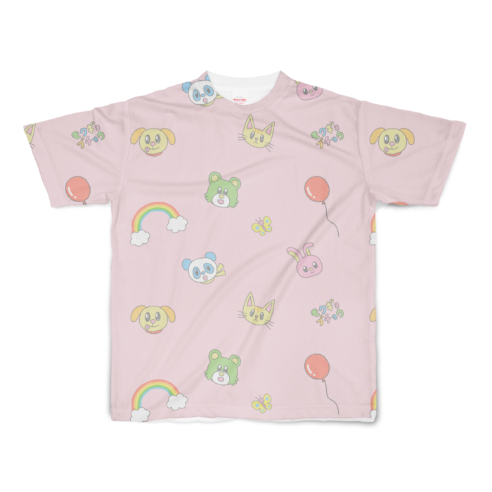 フルグラフィックTシャツピンク - S - 両面印刷(1)