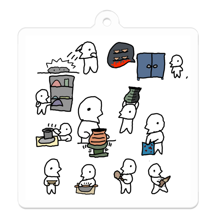 アクリルキーホルダー - 50 x 50 (mm)