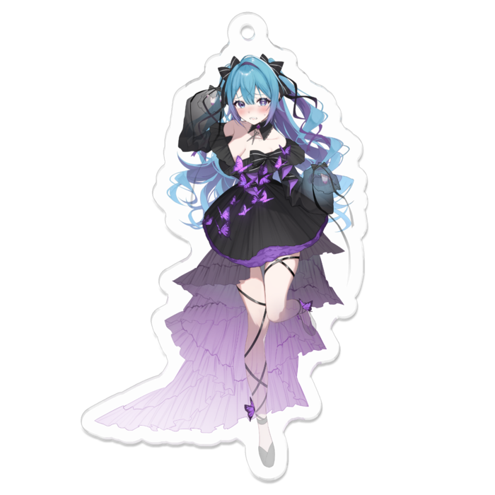 アクリルキーホルダー - 70 x 70 (mm) 泣き