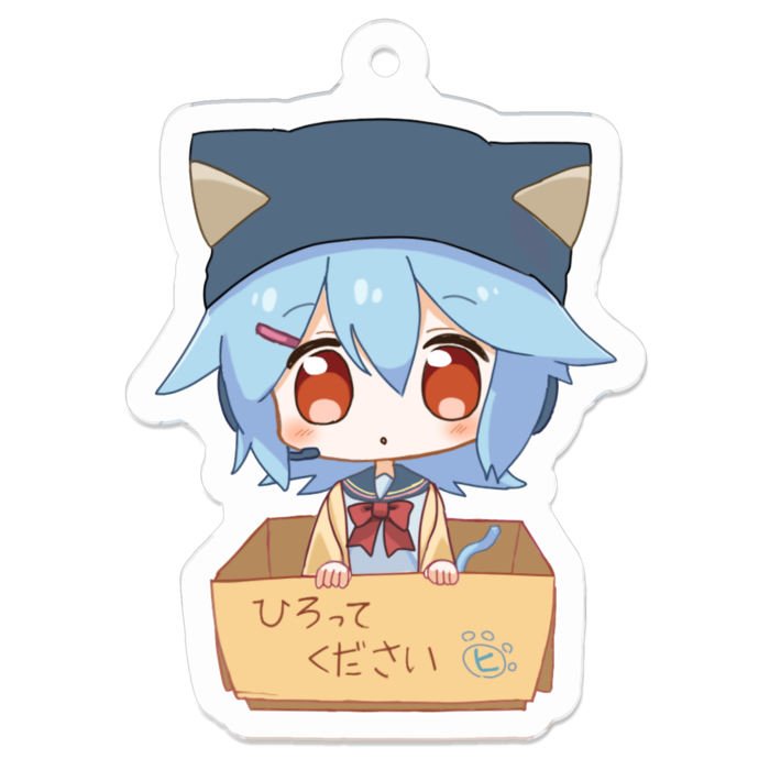 緩音ヒグ　箱入りアクリルキーホルダー - 50 x 50 (mm)