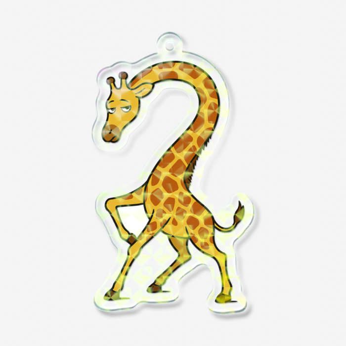 ホログラムアクリルキーホルダー - 70 × 70mm