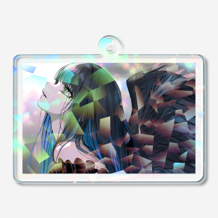 ホログラムアクリルキーホルダー - 50 × 50mm