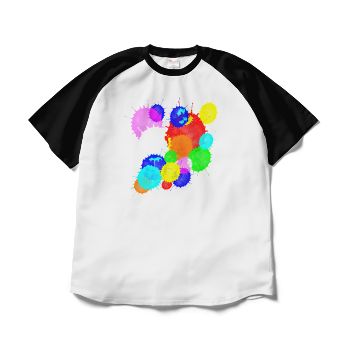 ラグランTシャツ - XL - ホワイト×ブラック