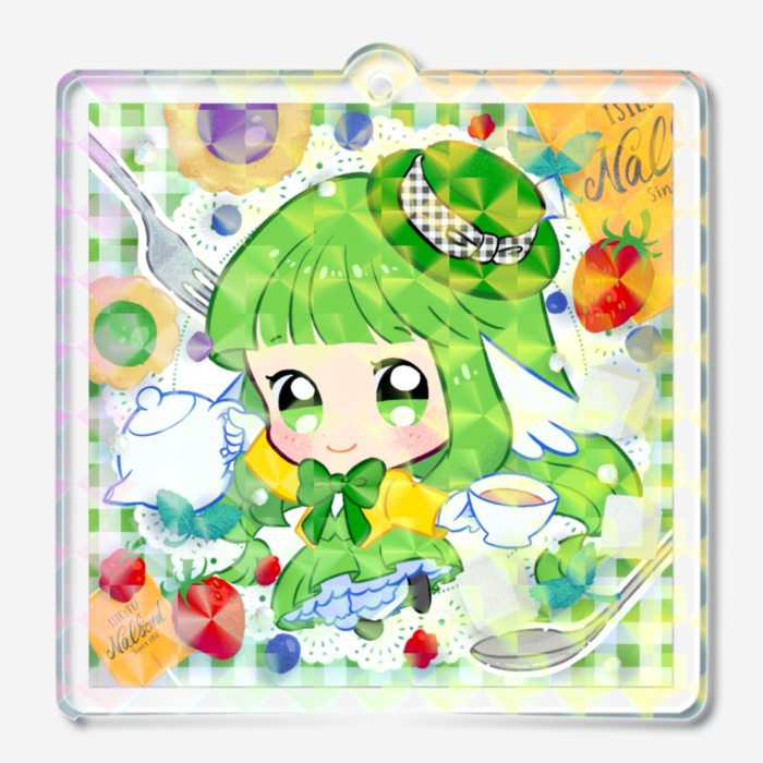 ホログラムアクリルキーホルダー - 50 × 50mm(1)