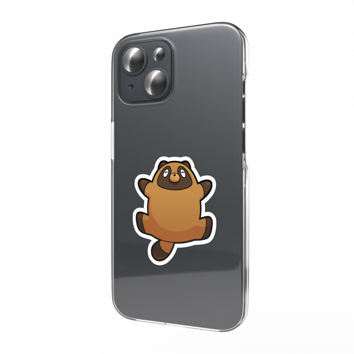タヌキのたぬやん（ジャンプ）スマホステッカー 