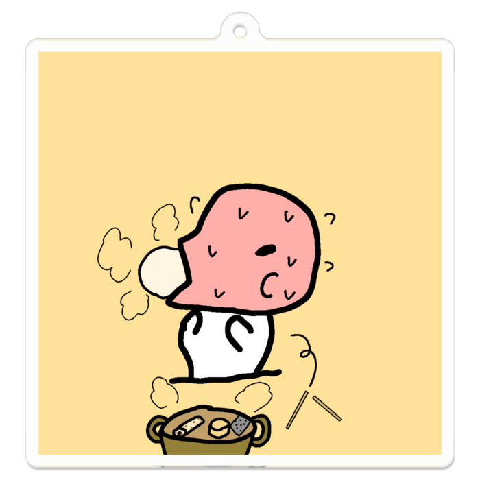 熱々のおでんに注意！ - 70 x 70 (mm)