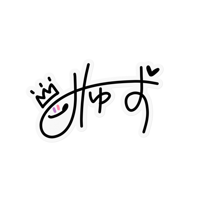 ステッカー - 100 x 100 (mm) 黒 クリア