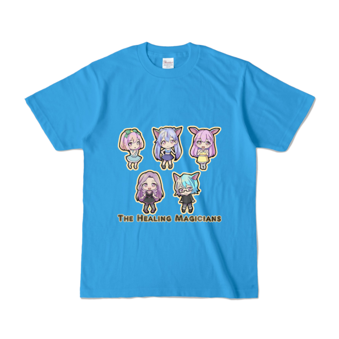 カラーTシャツ - S - ターコイズ／カラー柄