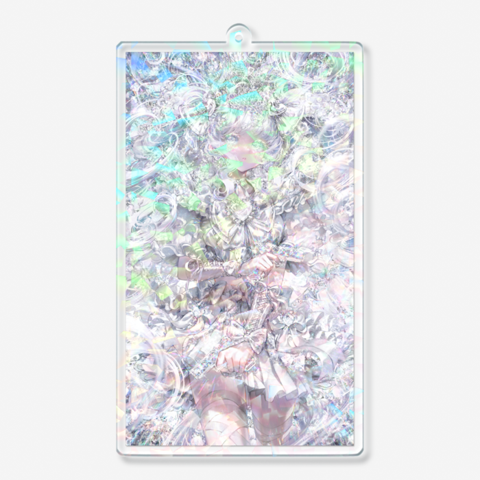 ホログラムアクリルキーホルダー/Hologram acrylic keychain(クリスタル/crystal) - 100 × 100mm