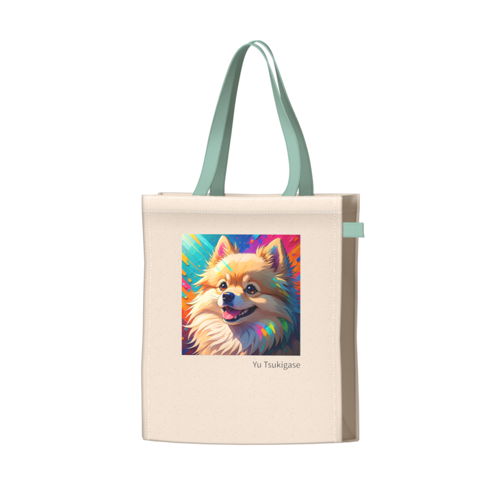 ツートンカラーバッグ - グリーン - W34 × H41 × D14cm