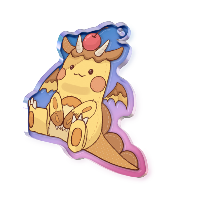 オーロラアクリルキーホルダー - 50 × 50mm