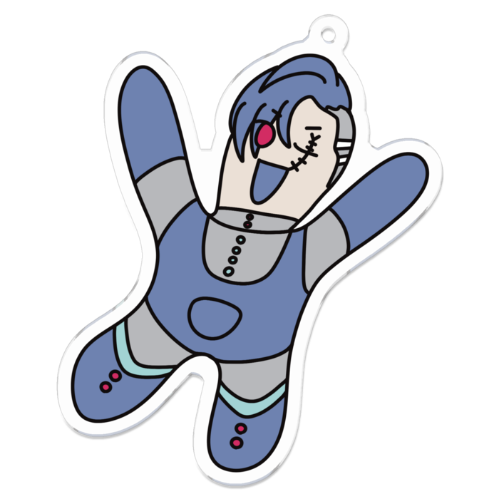 【いぇ〜】アクリルキーホルダー - 70 x 70 (mm)