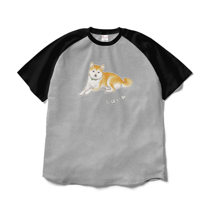 ラグランTシャツ - XL - 杢グレー×ブラック / Size XL, Heather Grey & Black