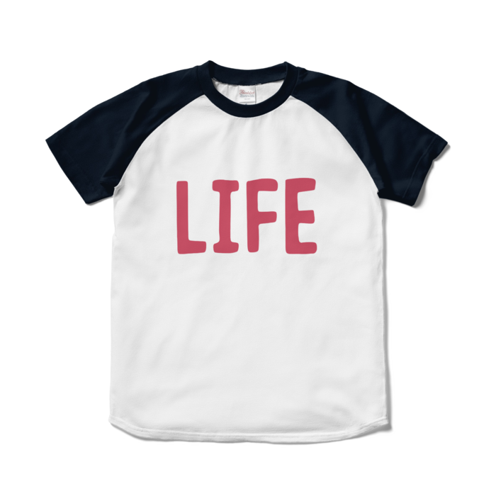 ラグランTシャツ - S - ホワイト×ネイビー