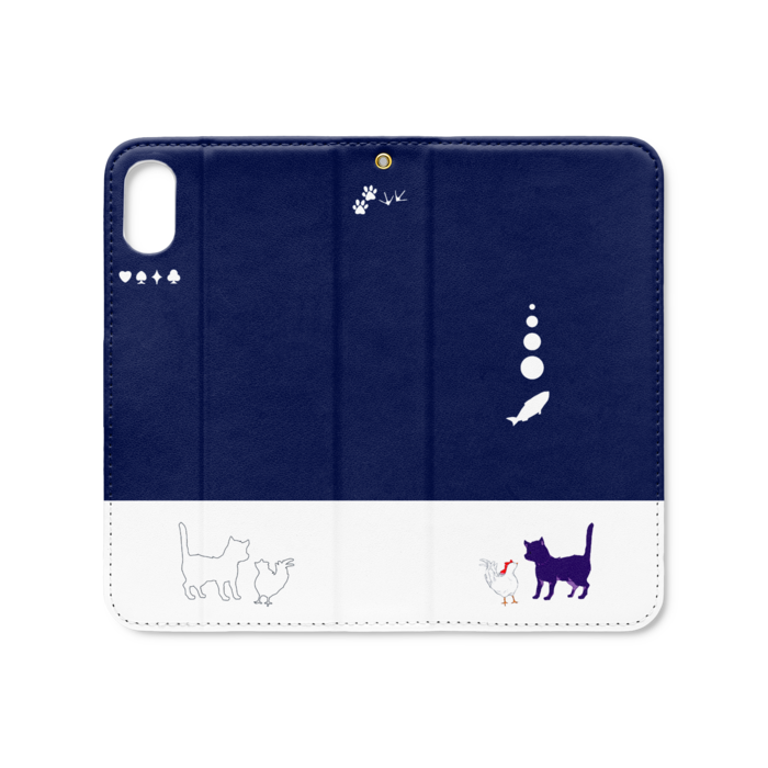 手帳型iPhoneケース（ベルトなし） - iPhone XS / X - ストラップ穴 あり