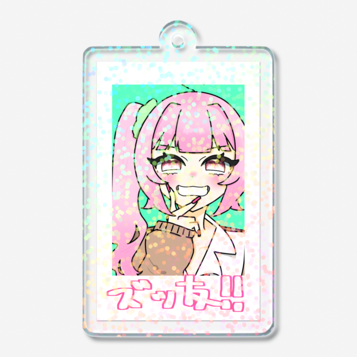 ホログラムアクリルキーホルダー - 50 × 50mm
