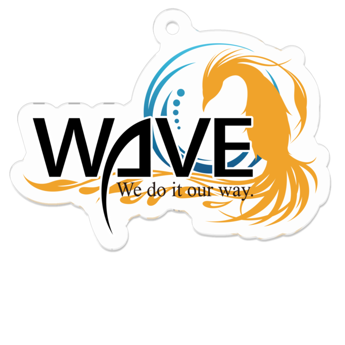 WAVE LOGO【50 x 50 (mm)｜Yellow】