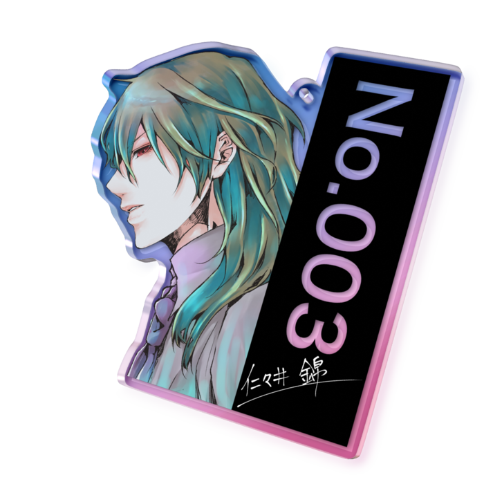 オーロラアクリルキーホルダー - 70 × 70mm