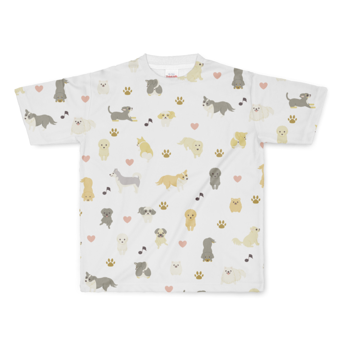 フルグラフィックTシャツ　白　L