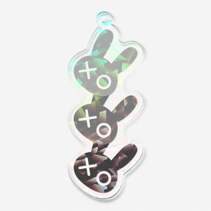 ホログラムアクリルキーホルダー - 70 × 70mm