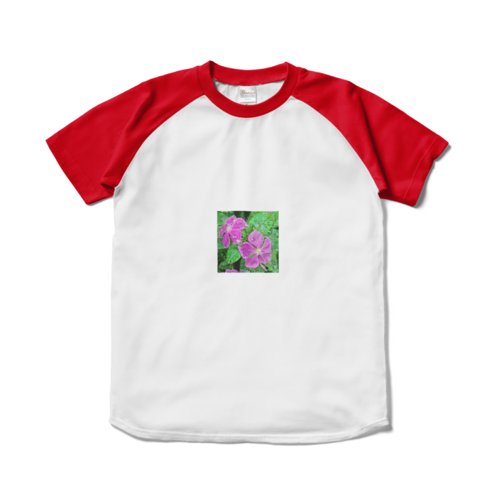 ラグランTシャツ - S - ホワイト×レッド