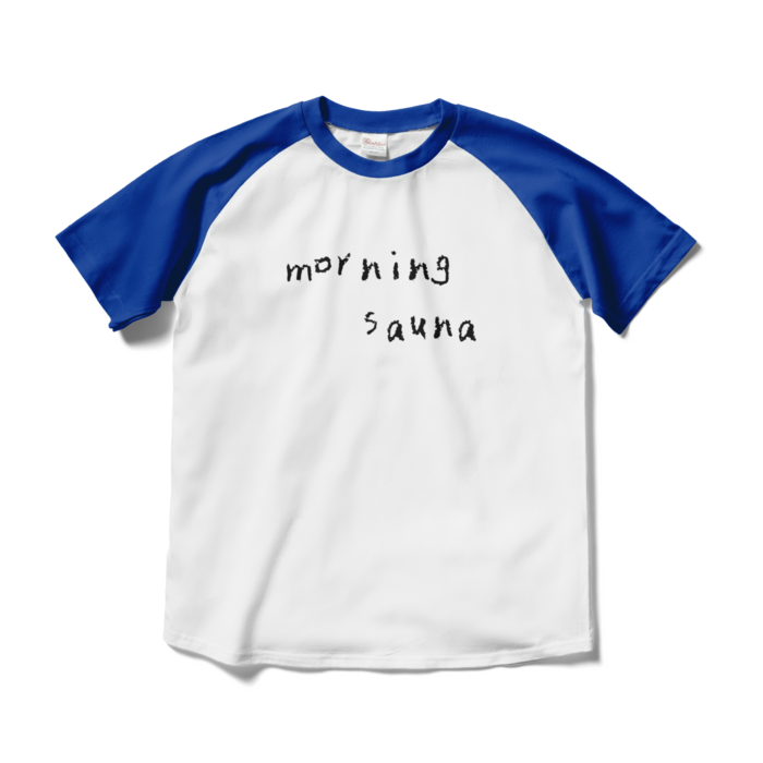 ラグランTシャツ - M - ホワイト×ロイヤルブルー